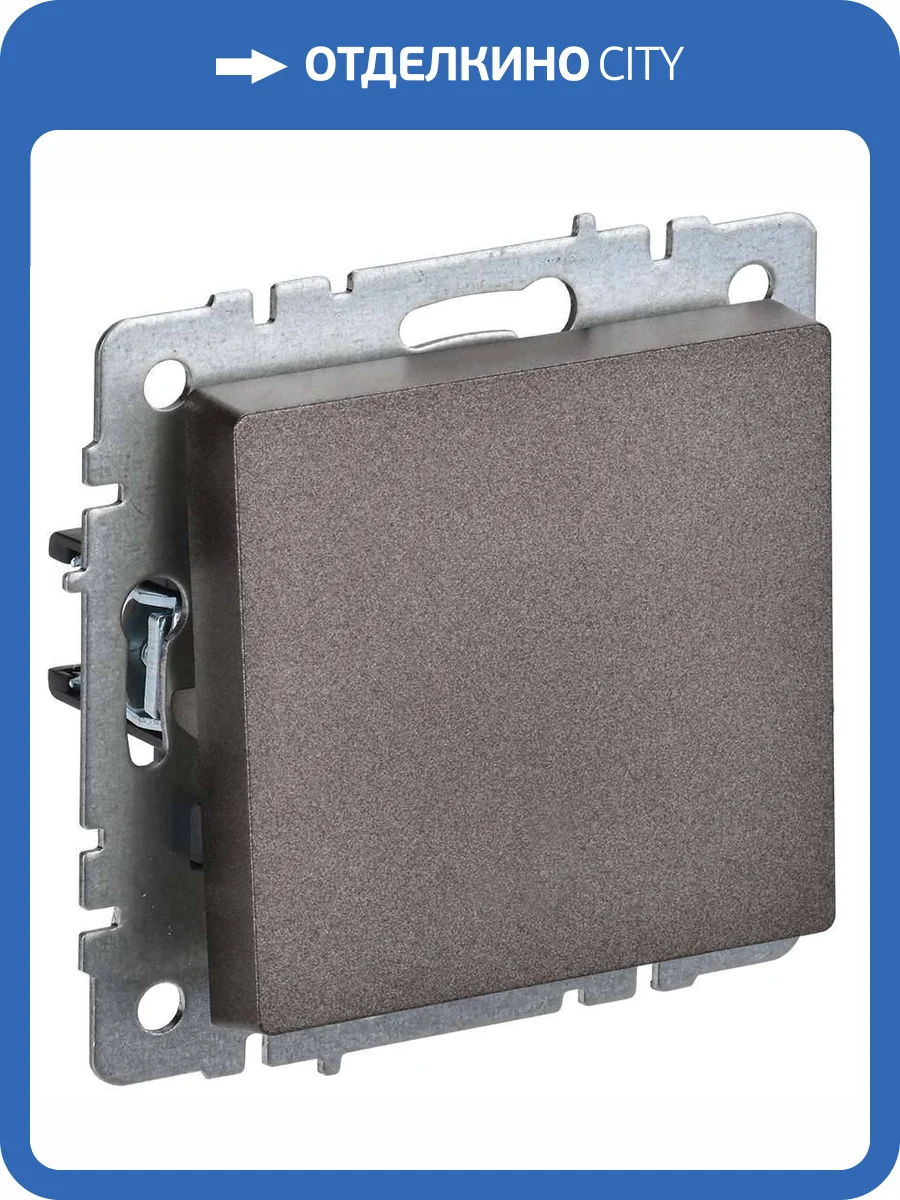 Выключатель 1-клавишный IEK Brite BR-V10-0-10-K45 темная бронза фото 2