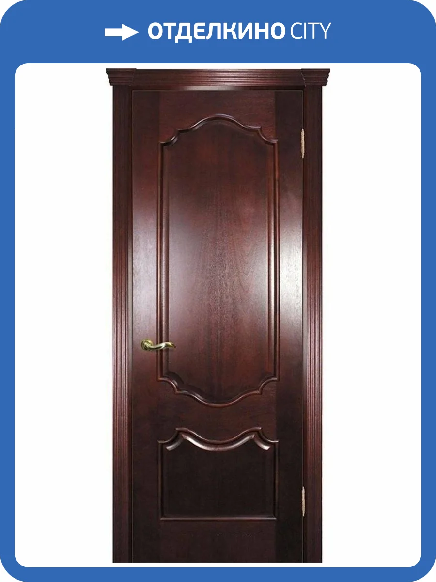 Межкомнатная дверь шпон Текона ФРЕЙМ 01, глухая, красное дерево 700x2000 фото 2