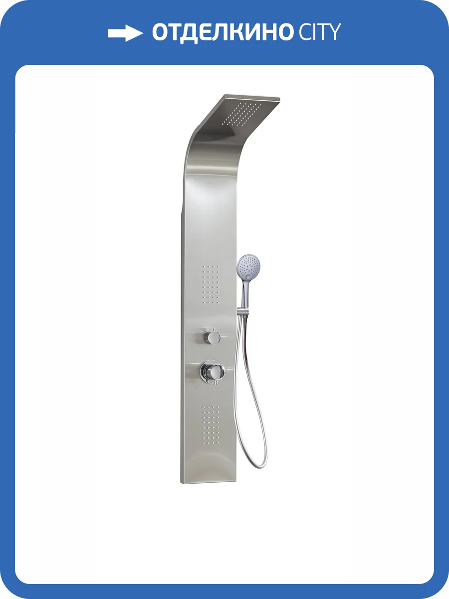 Душевая панель Taliente TA-G-S02C сталь фото 4