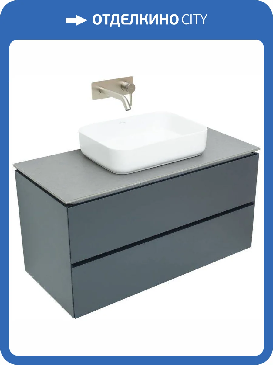 Тумба под раковину Allen Brau Infinity 100 1.21003.AM Антрацит Матовый фото 8
