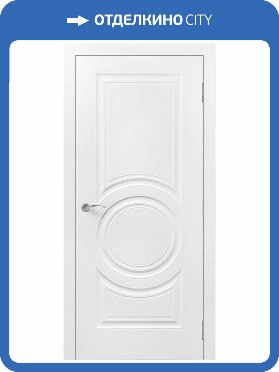 Межкомнатная дверь Verda эмаль Роял 4, глухая, белый 900x2000 фото 2