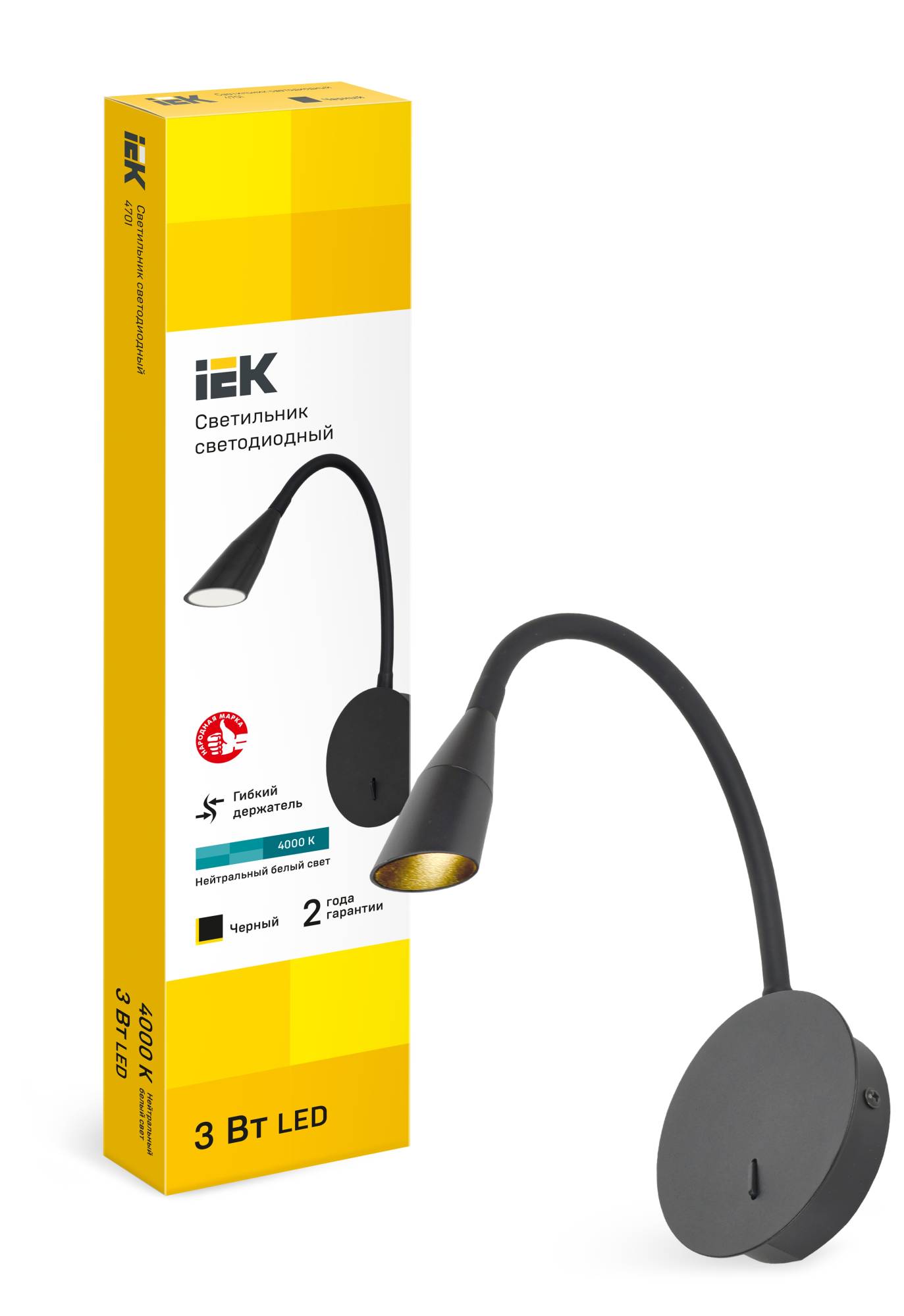 Настенный светодиодный светильник IEK 4701 LT-DBB0-4701-03-30-K02 фото 4