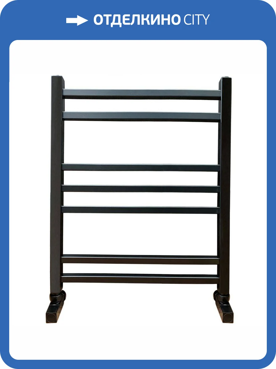 Полотенцесушитель водяной Ника Modern ЛМ-5 60/50 RAL9005 с вентилями, черный матовый фото 3