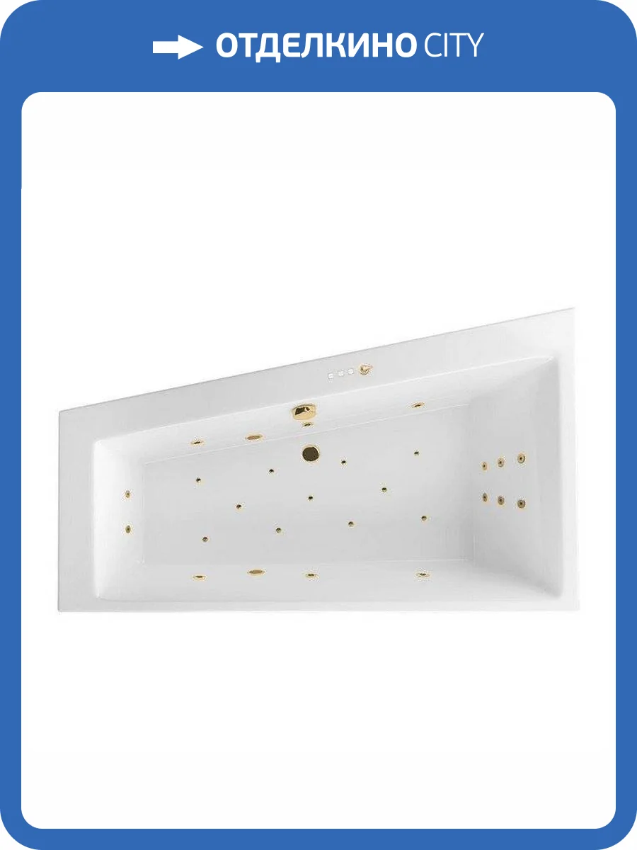 Акриловая ванна Excellent Sfera ULTRA WAEX.SFL17.ULTRA.GL 170x100 левая, золото фото 4