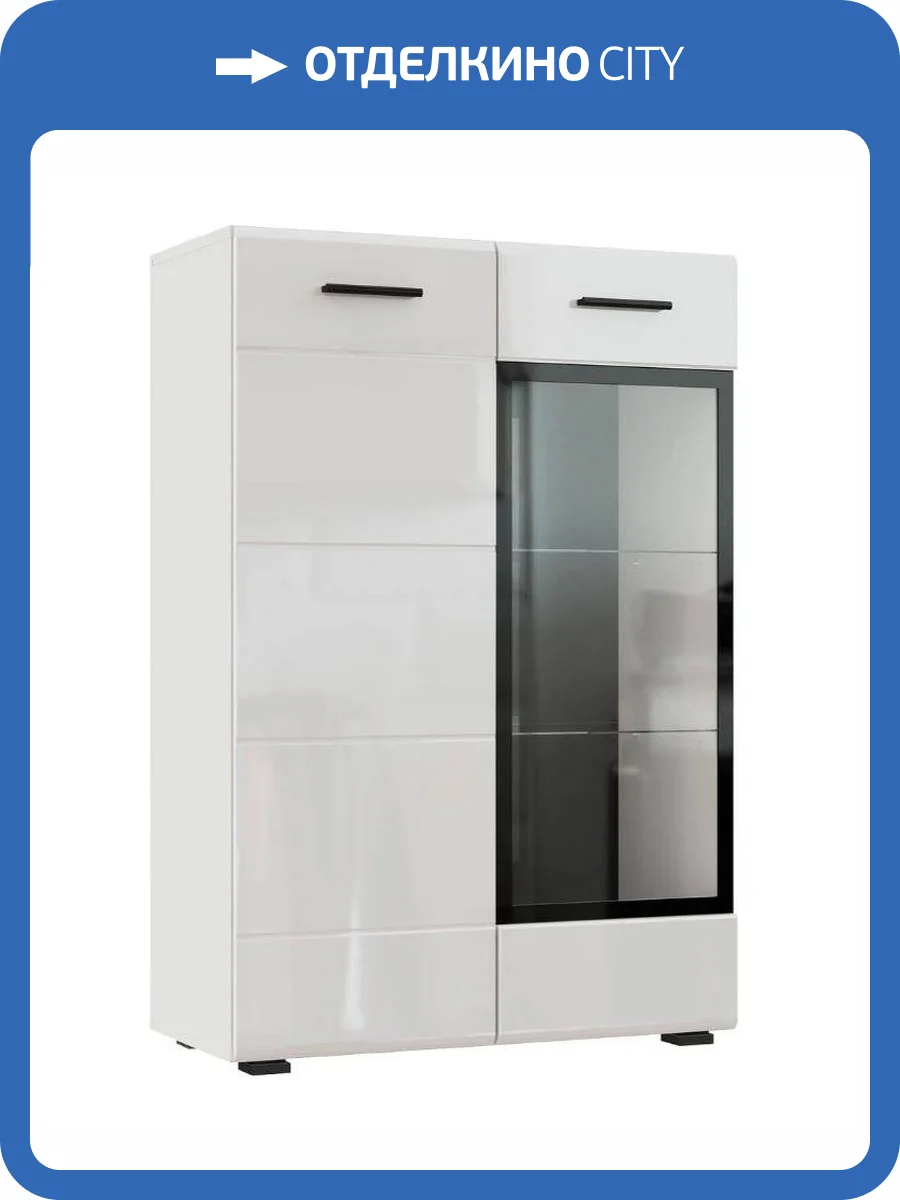 Комод НК-Мебель Gloss КМВ-80 Белый/Белый глянец 71373136 фото 5