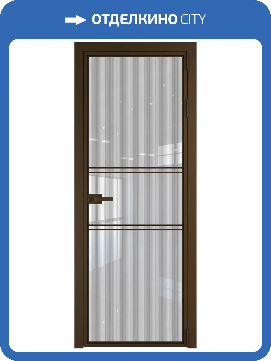 Межкомнатная дверь Profil Doors 2 AX цвет профиля Деорэ, стекло безопасное 6 мм страйп 700x2000 фото 2