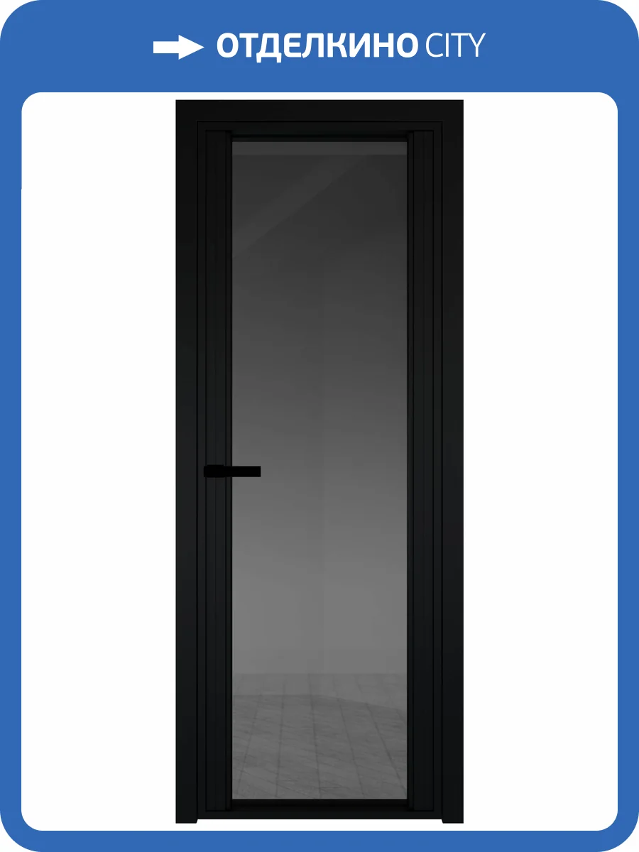 Межкомнатная дверь Profil Doors 2 AGP цвет профиля Черный, стекло безопасное 6 мм тонированное 700x2000 фото 2