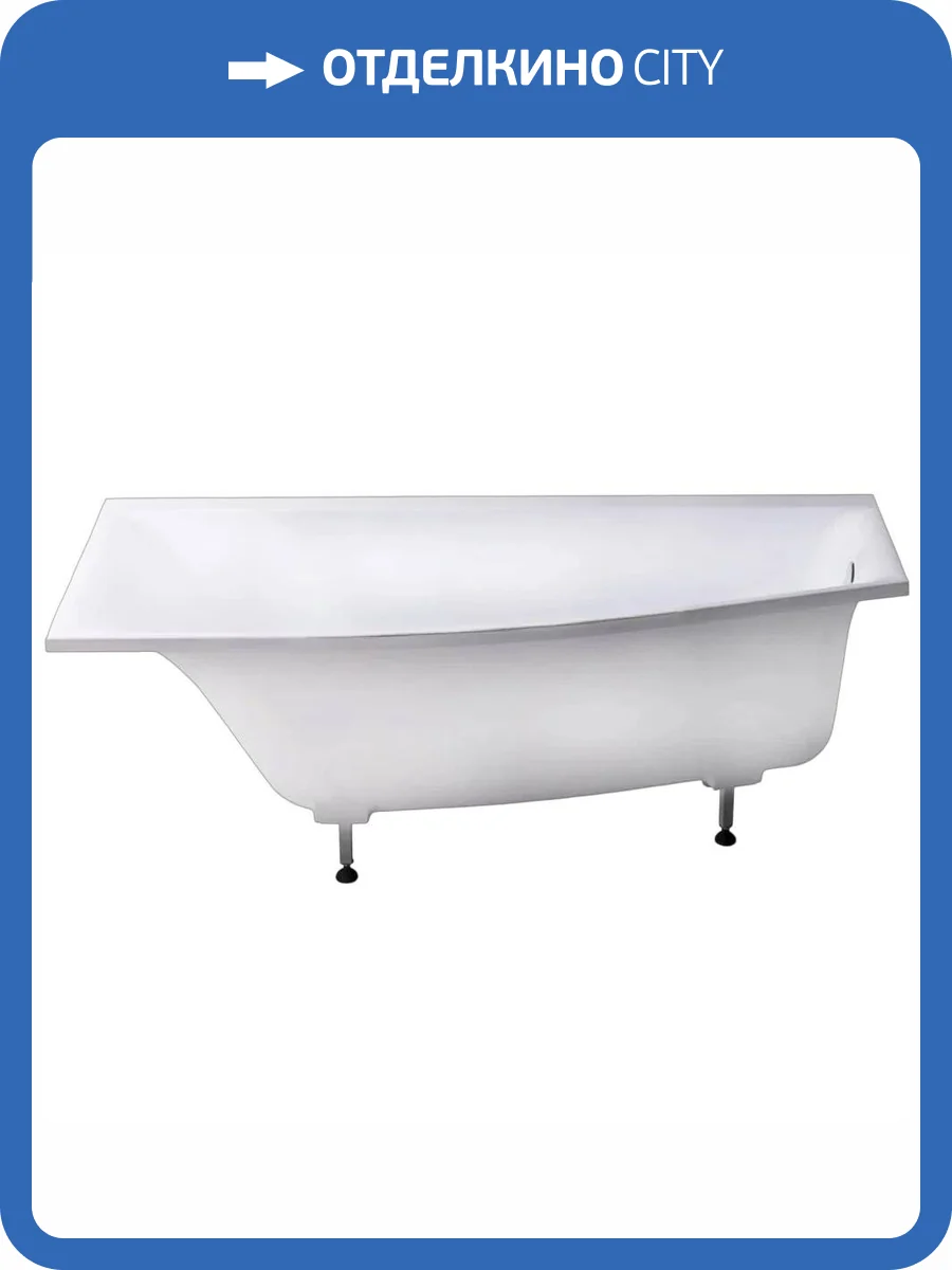 Ванна из искусственного камня Астра-Форм Скат Solid Surface 01010082 170x75 левая, белая матовая фото 4