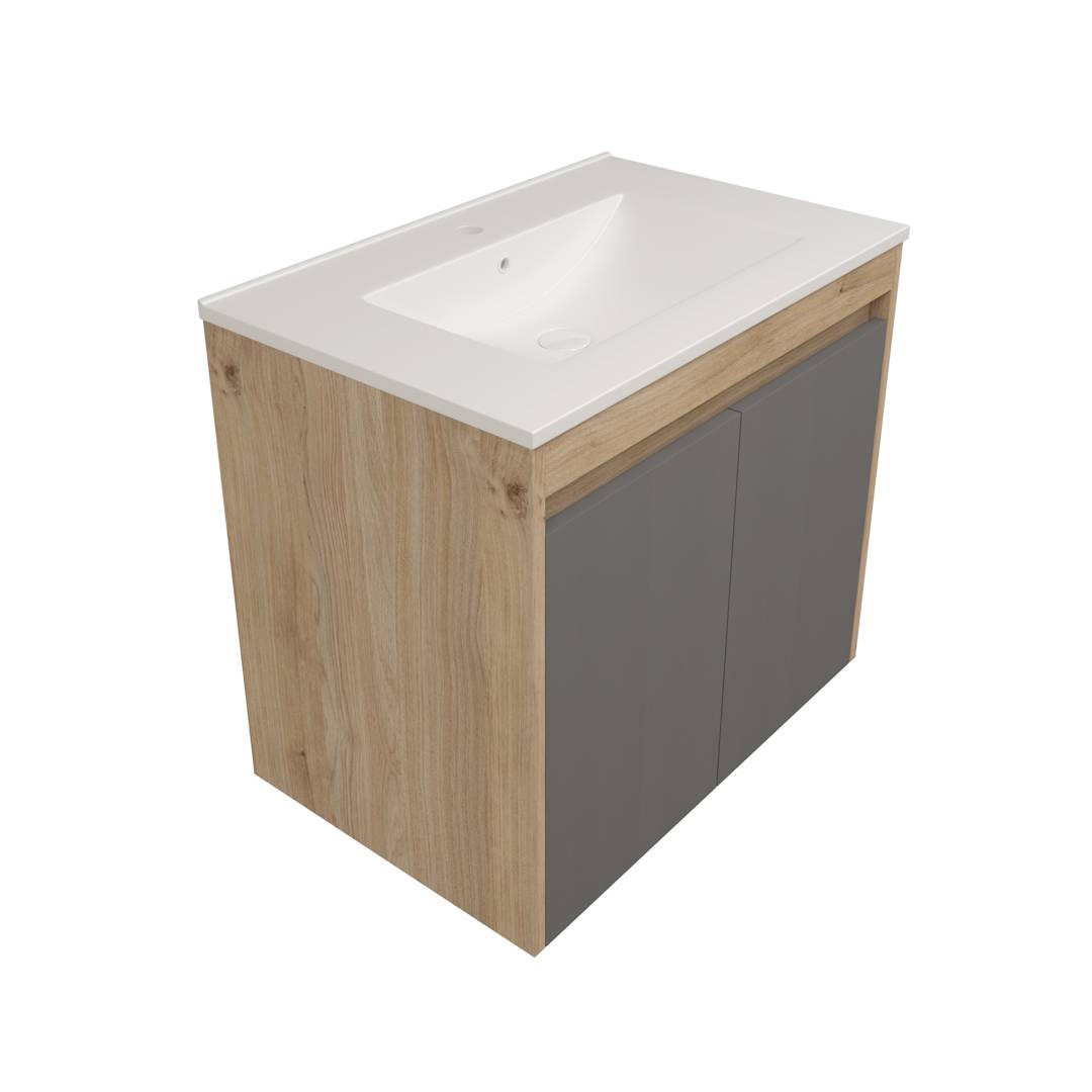 Тумба под раковину Watersense Paula W00896 дуб, 70 см фото 3