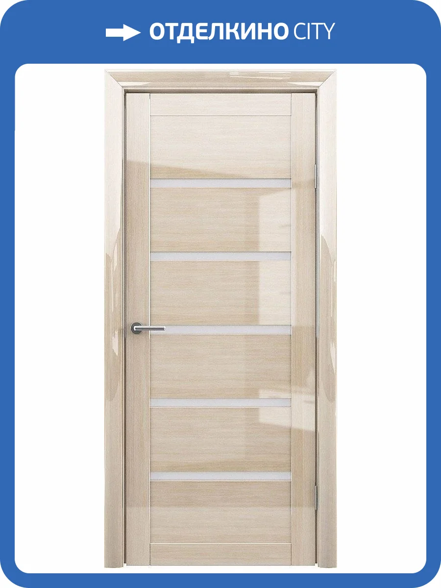 Межкомнатная дверь Albero Вена Глянец остеклённая мокко 800x2000 фото 2