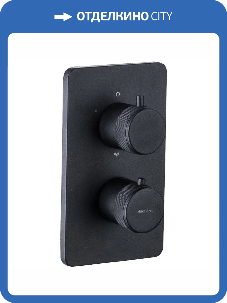 Смеситель для душа Allen Brau Priority 5.31213-31 V.2 термостатический, черный матовый фото 3