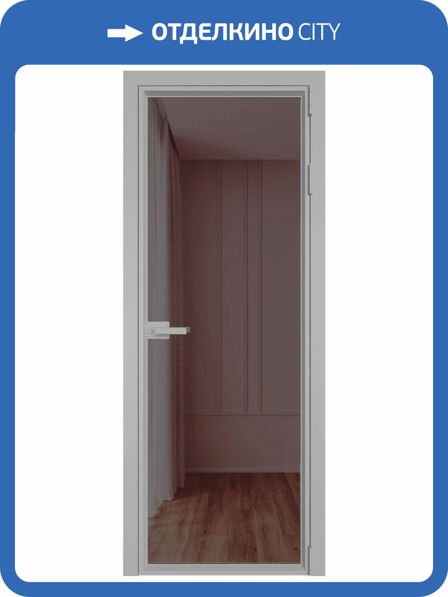 Межкомнатная дверь Profil Doors 1 AV цвет профиля Серебро, стекло безопасное 6 мм золотистая бронза 600x2000 фото 2