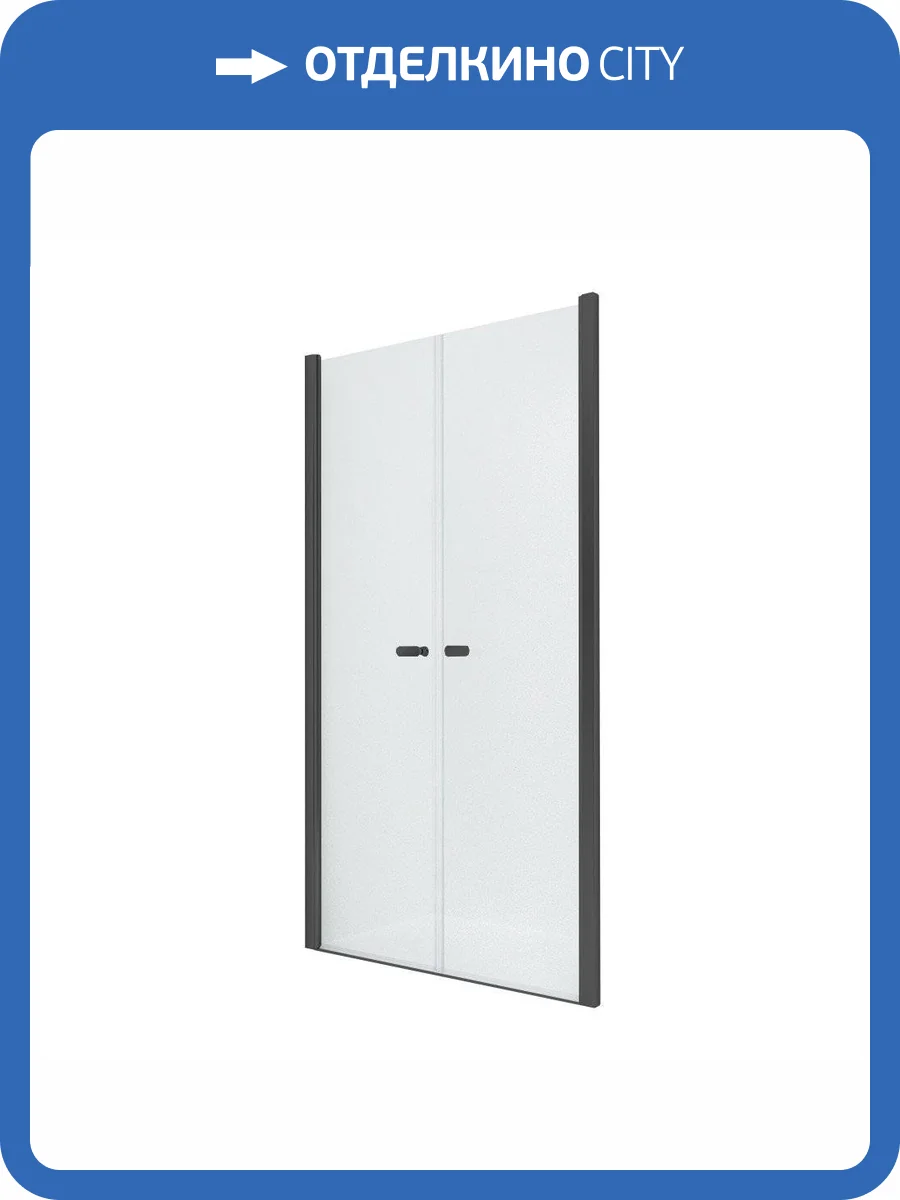 Дверь в нишу NEW TRENDY NEW SOLEO BLACK двойные двери 100x195 D-0216A (черный) фото 7