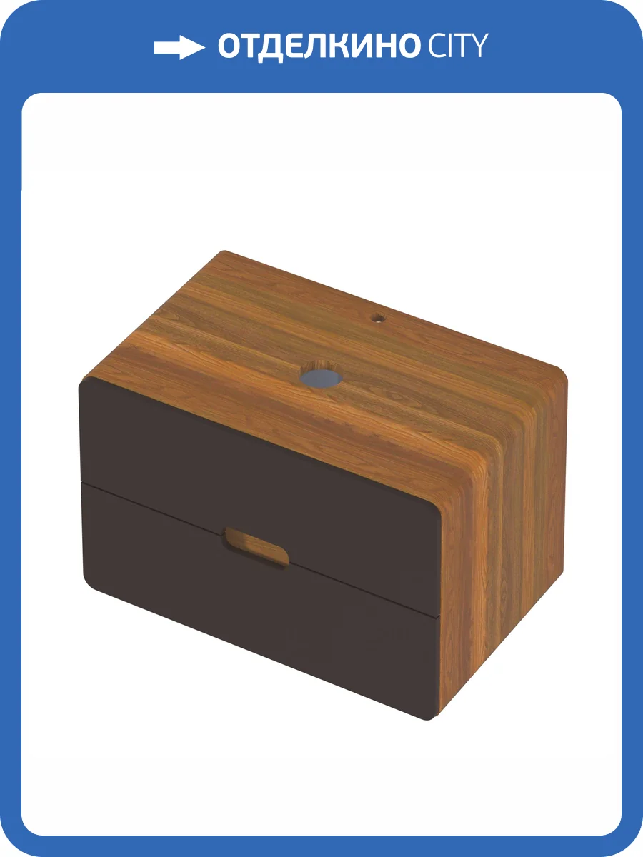 Тумба под раковину 1MarKa Vortex  Ц0000033024 орех ноче тортона, монолит найт, 80x50x50 фото 6