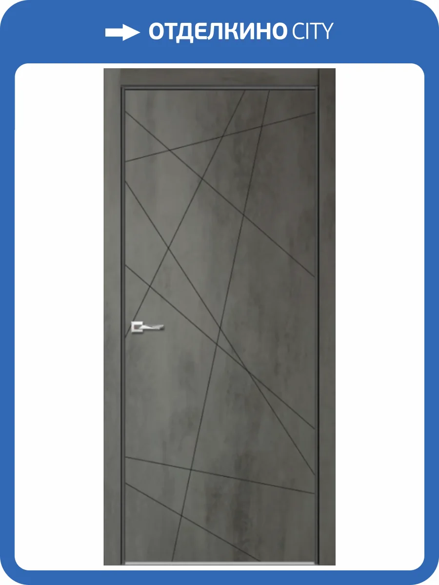 Межкомнатная дверь Verda эмалит Севилья 26, глухая, бетон темный 700x2000 фото 2