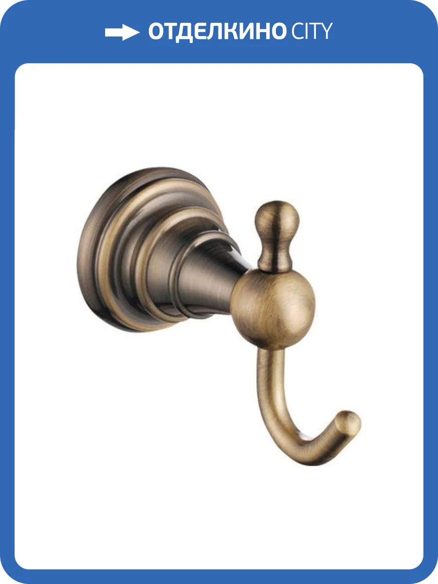 Крючок SAPHO DIAMOND, одинарный, 95x70 мм, бронза фото 4