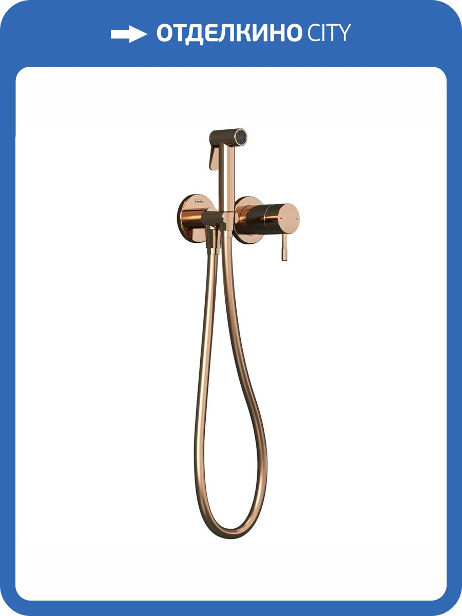 Гигиенический душ Teska Atlas Tera T5739 розовое золото, встраиваемый, со смесителем фото 3