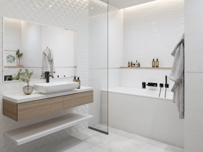 Global Tile White Planet