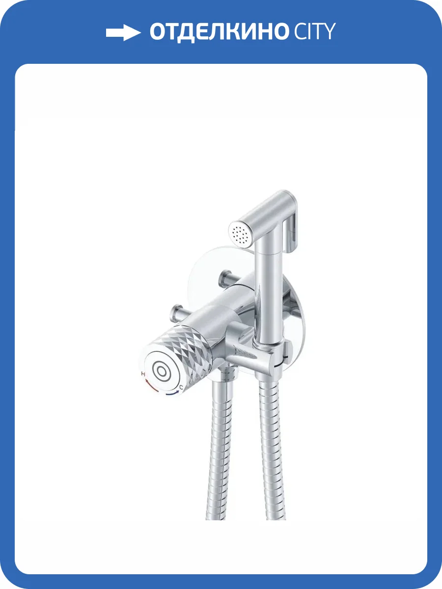 Гигиенический душ Rose R225 хром, со смесителем фото 3