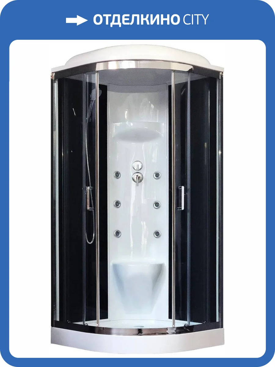 Душевая кабина Royal Bath RB 100HK7-BT-CH с низким поддоном, с сиденьем фото 6