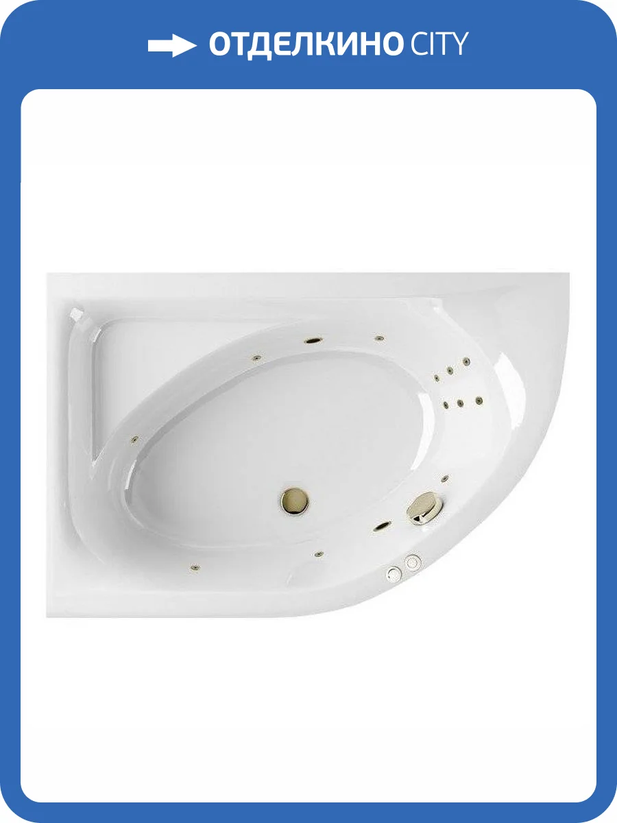 Акриловая ванна Excellent Aquarella LINE WAEX.ARL15.LINE.BR 150x100 левая, бронза фото 4