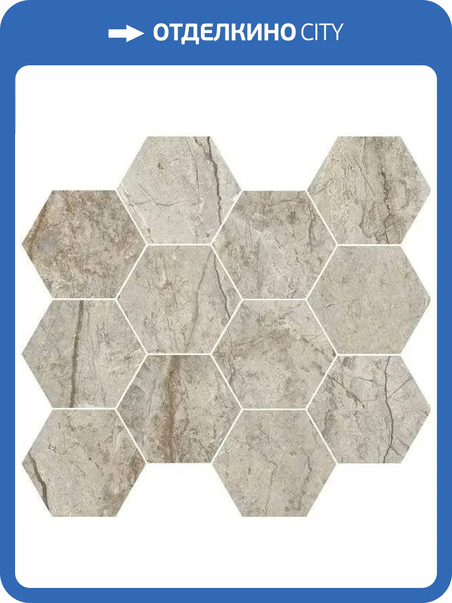 Мозаика Rondine Group RHS Canova J88877 Esa Oxford Grey Lapp 30.3x35 фото 3