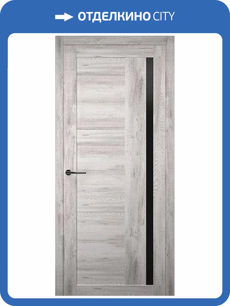 Межкомнатная дверь Albero Мегаполис Валенсия полотно Ель альпийская, стекло черное 800x2000 фото 2