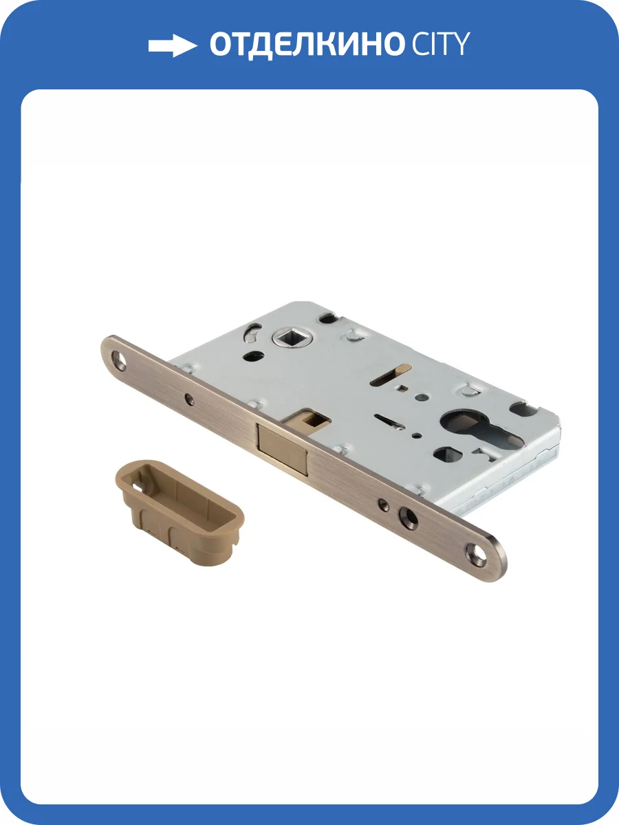 Межкомнатная защелка Archie LM 5212 CL магнитная (под евроцилиндр) LM 5212 CL AB/ACF (Античная бронза) фото 3