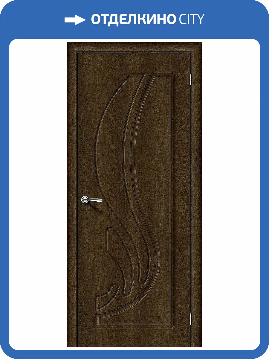 Межкомнатная дверь Bravo 146-0241 Лотос-1 Dark Barnwood 200x80 фото 2