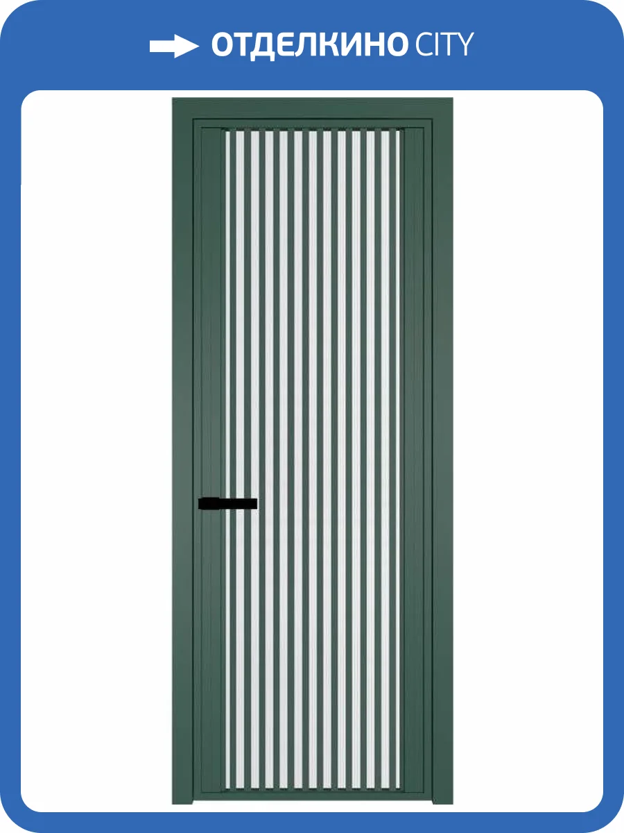 Межкомнатная дверь Profil Doors 3 AGP цвет профиля Зеленый воск, стекло безопасное 6 мм мору белый 700x2000 фото 2