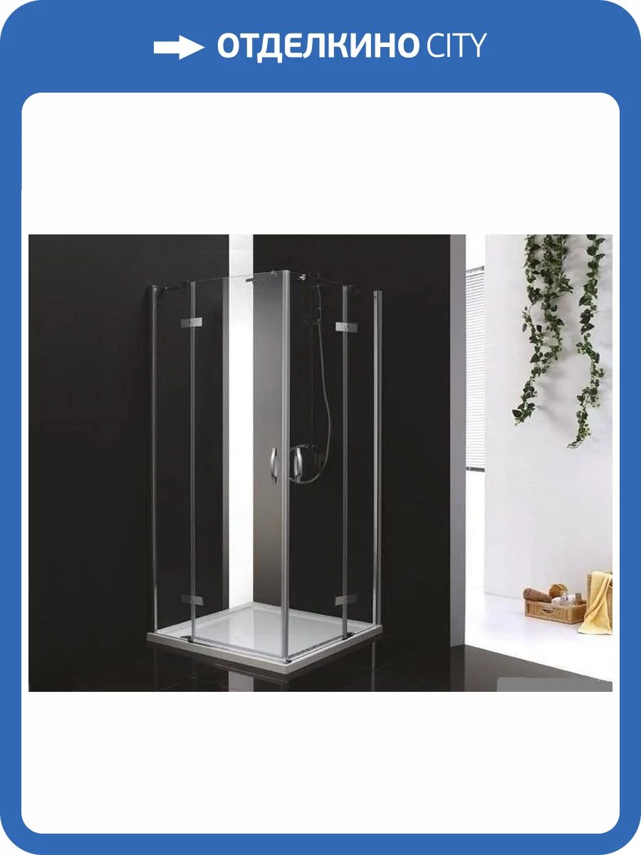 Душевой уголок Cezares BERGAMO-W-A-2-90-C-Cr профиль хром, стекло прозрачное, 90x90x195 фото 3