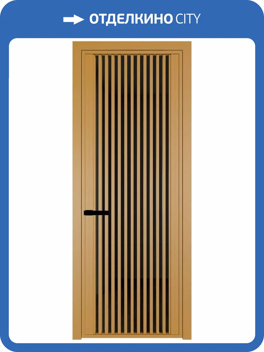 Межкомнатная дверь Profil Doors 3 AGP цвет профиля Золото, стекло безопасное 6 мм черное тонированное 700x2000 фото 2