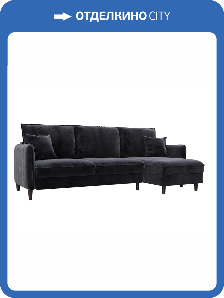 Диван угловой Лига Диванов Лига-064 НПБ 129630 TOWER 11 темно-серый, угол универсальный фото 10