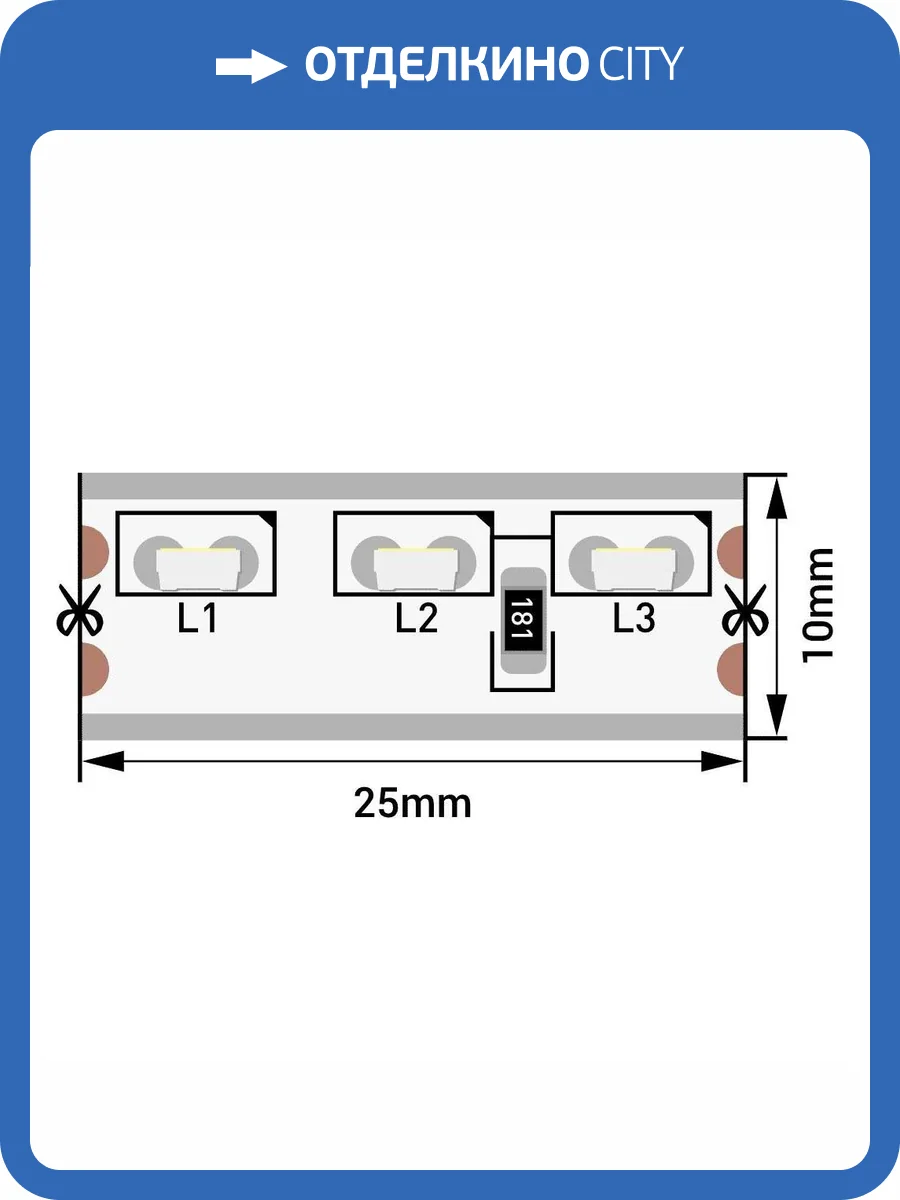 Светодиодная влагозащищенная лента SWG 9,6W/m 120LED/m 315SMD холодный белый 5M 003307 фото 2