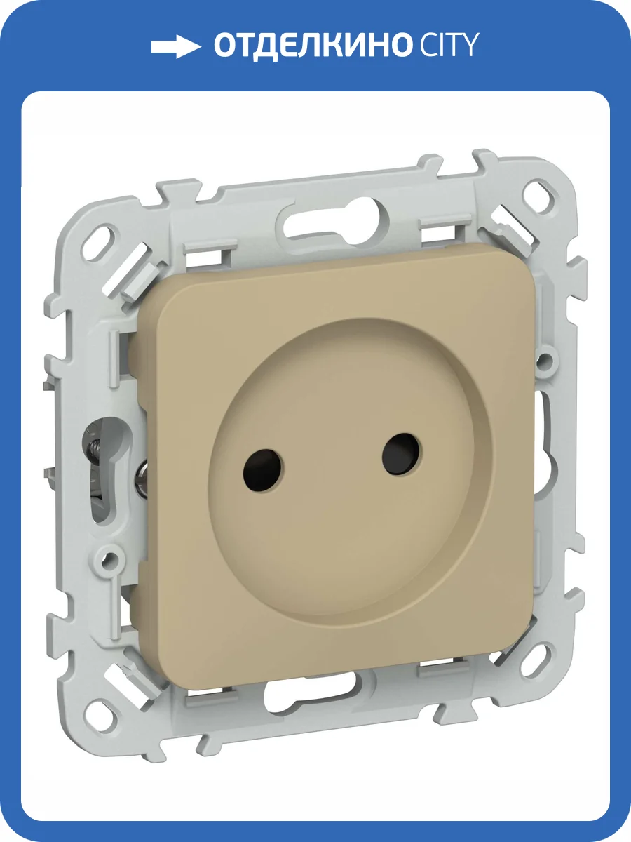 Розетка 1-местная с защитными шторками IEK Flite FI-R13-10-K59 хаки фото 2