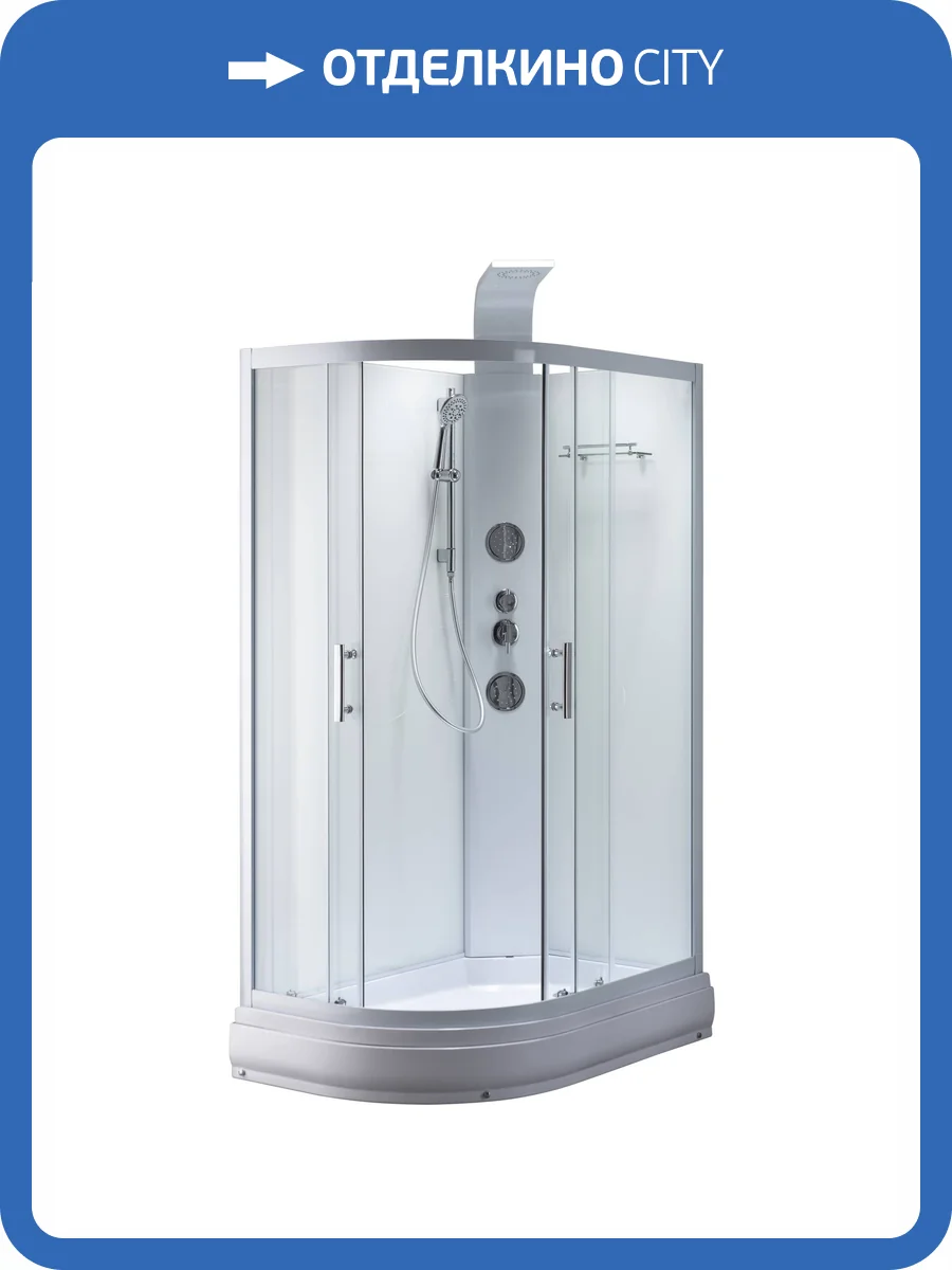 Душевая кабина Taliente TA-128CW(R) профиль белый, стекло прозрачное, 120x80x220 фото 8