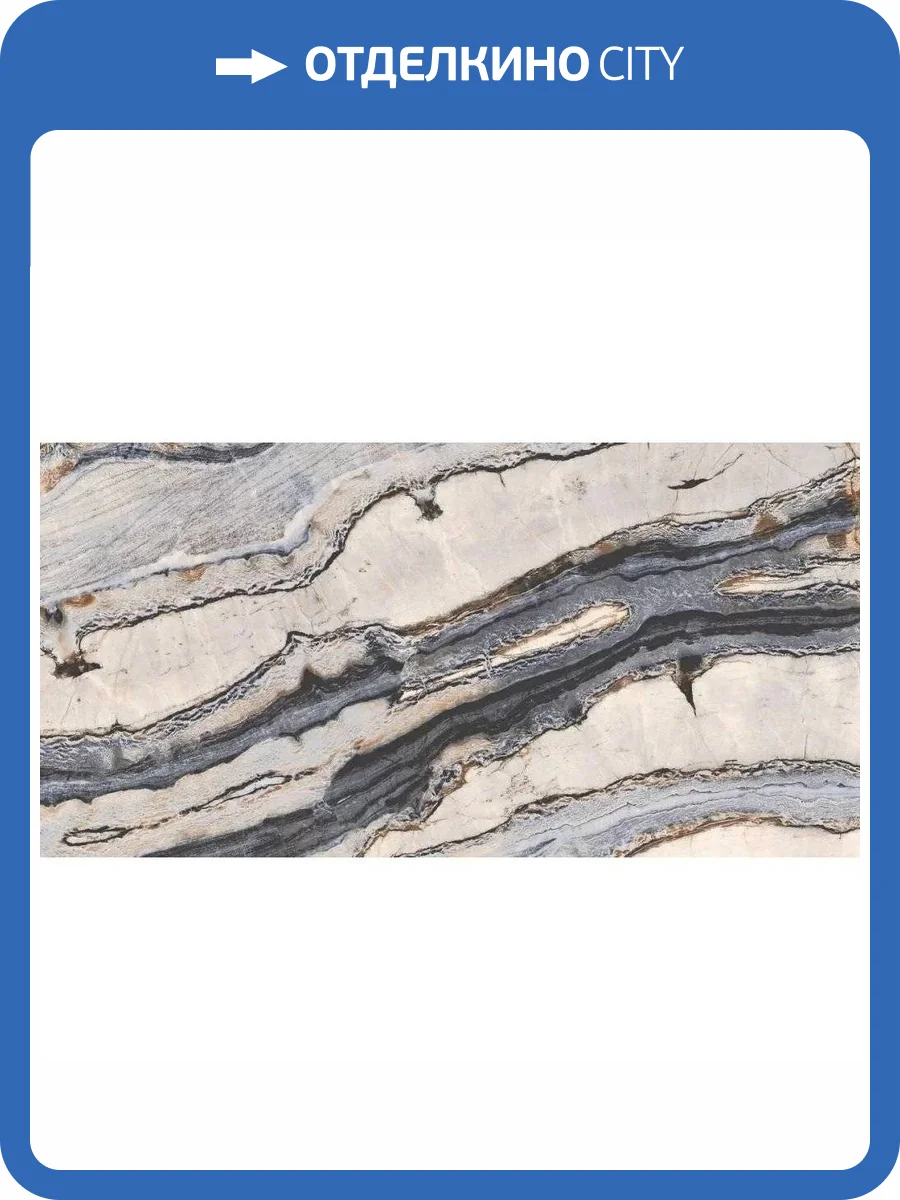 Керамогранит Bluezone Zocati Blue A Hi-Glossy 60x120 фото 5