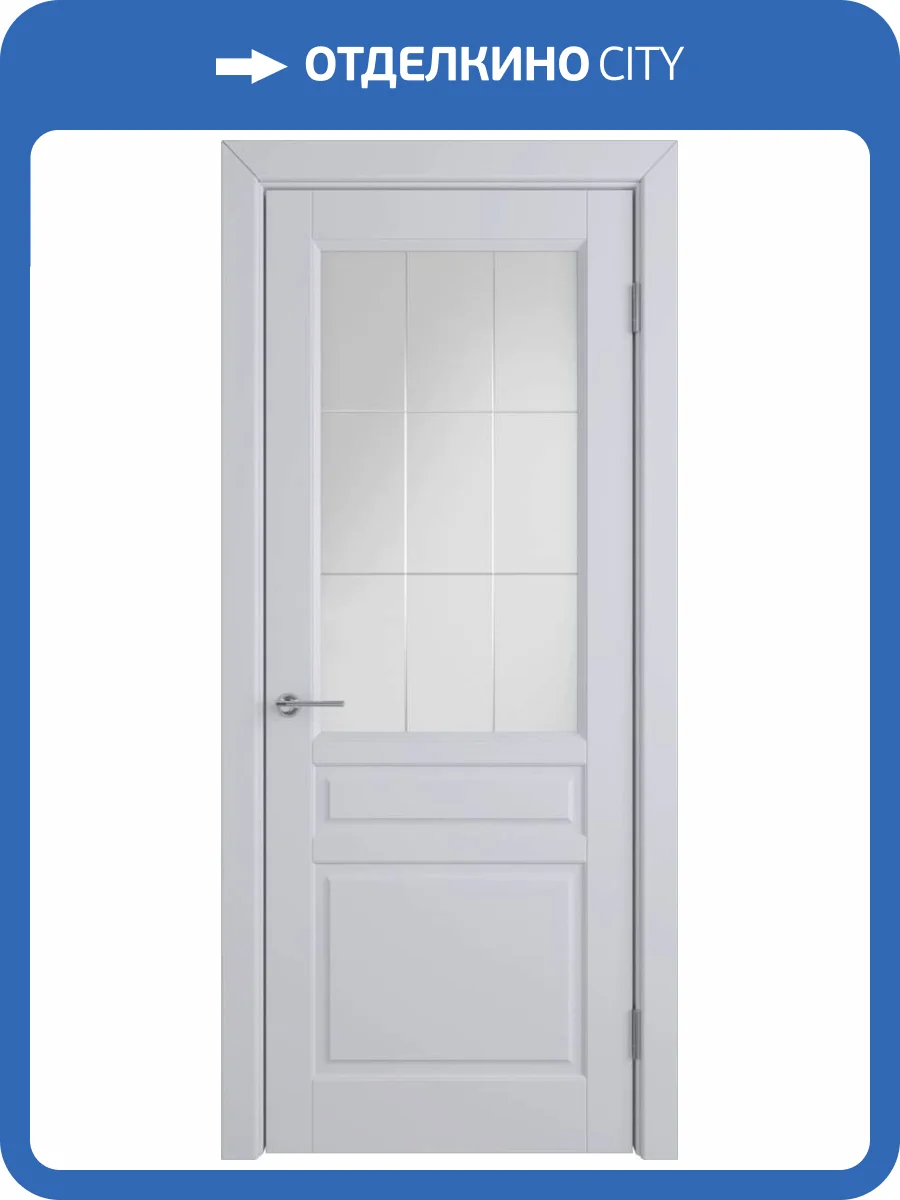 Межкомнатная дверь Владимирская Фабрика Дверей Stockholm Cotton стекло Crystal Cloud 900x2000 фото 2