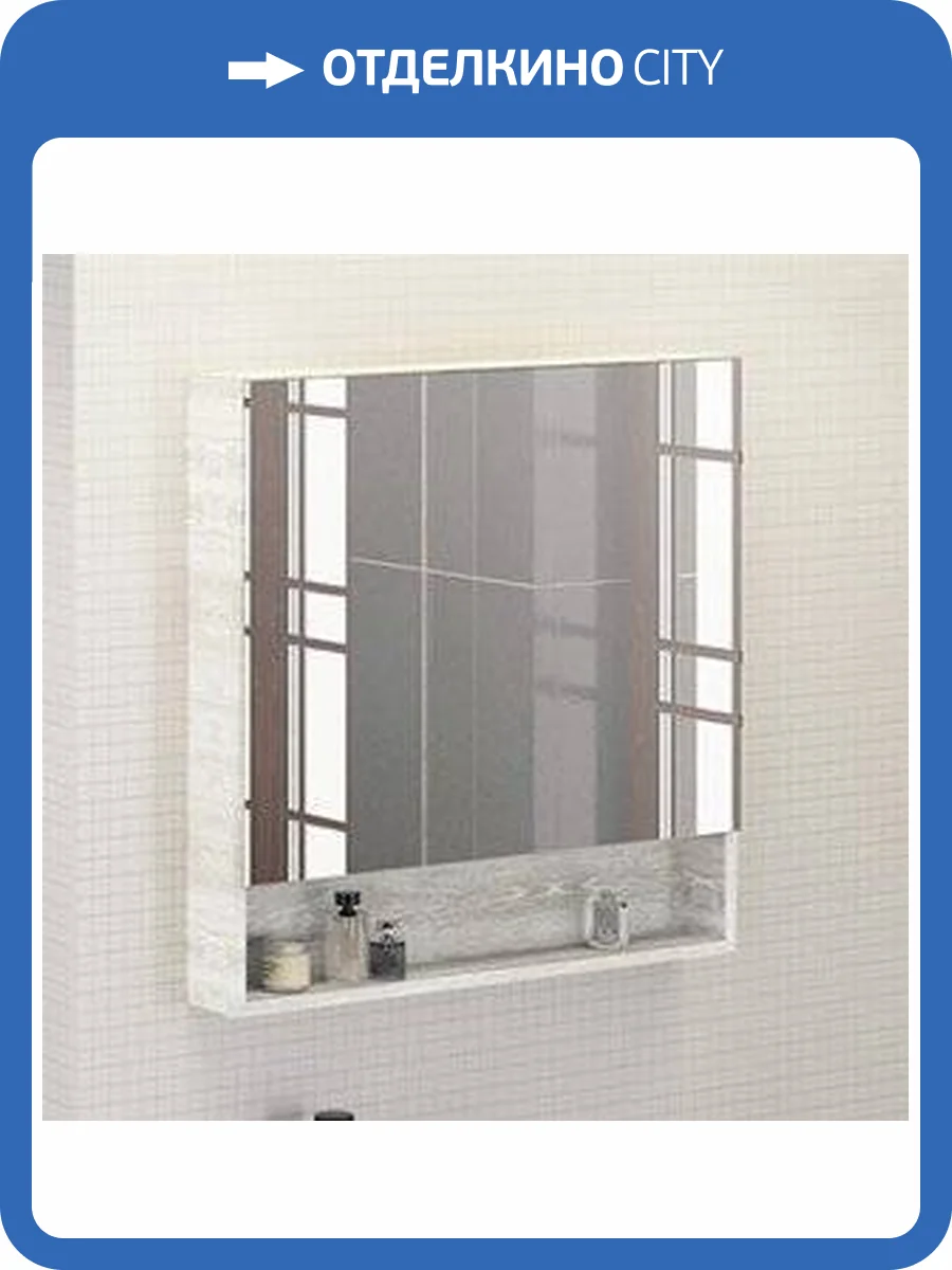 Зеркало-шкаф Comforty Никосия 80 дуб белый фото 4