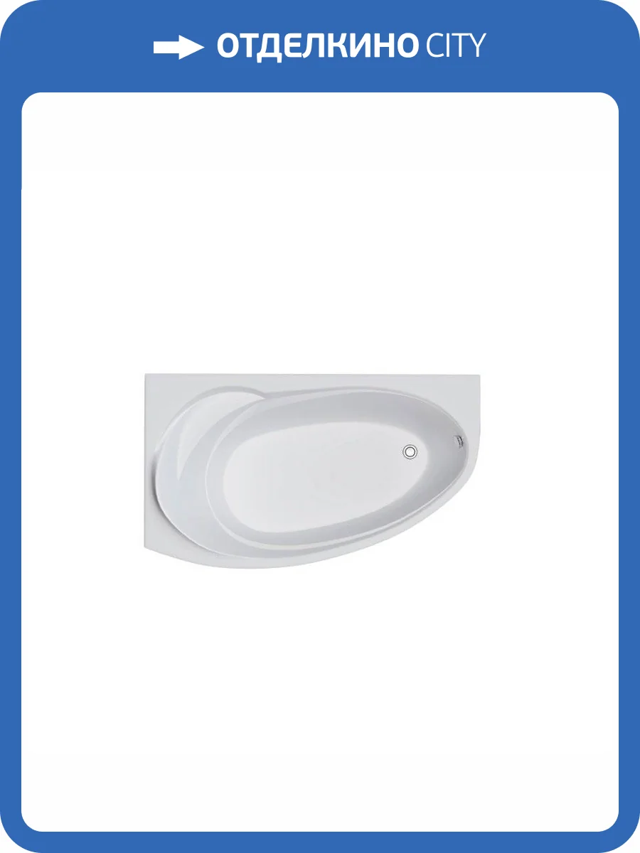 Акриловая ванна Creto Juliya 160x95 левая, с каркасом фото 6