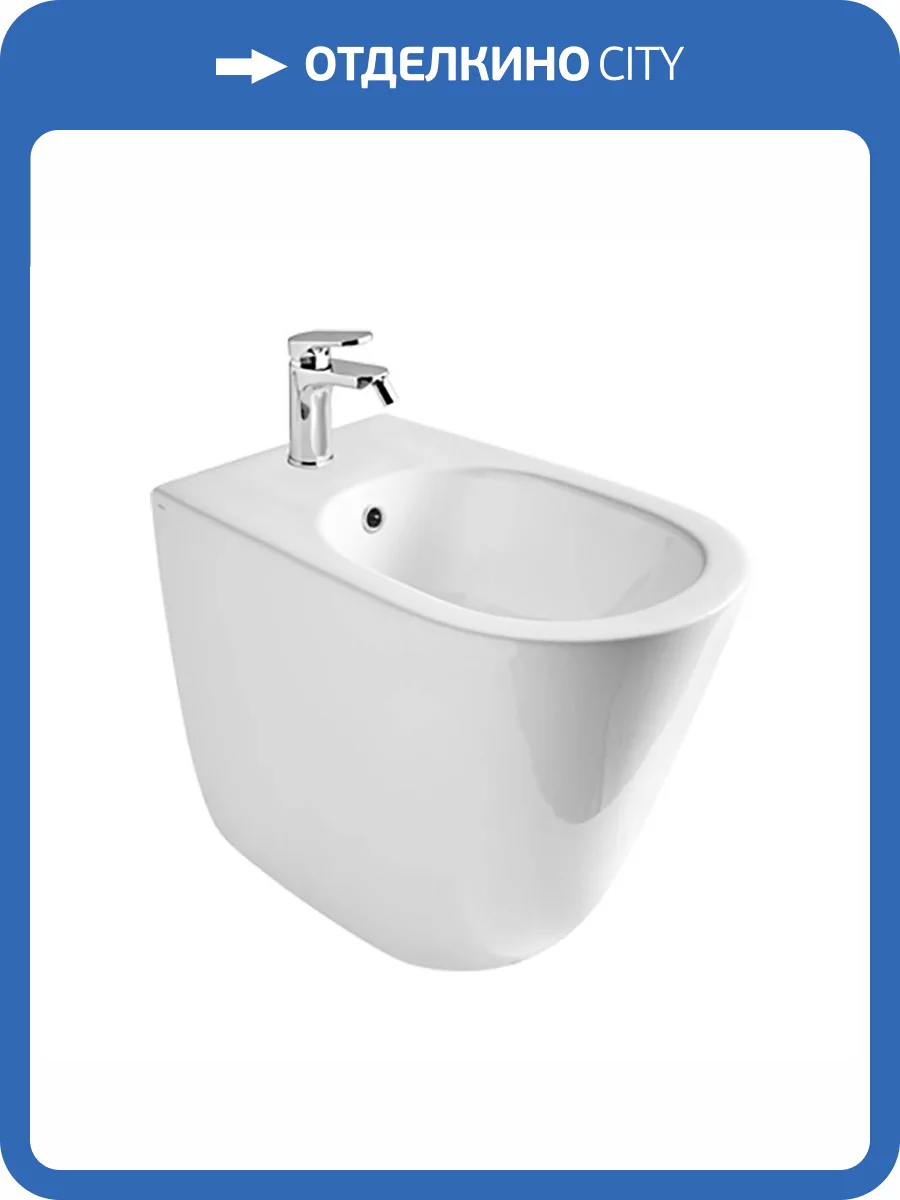 Биде напольное Axa Eva 8802201 белое глянцевое фото 6