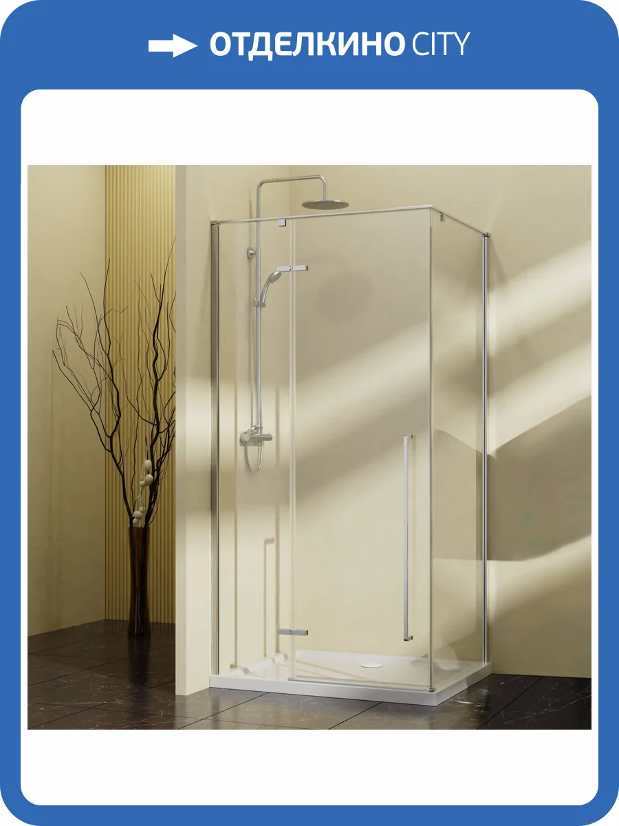 Душевой уголок Vincea Slim-N VSR-5SN9010CL профиль хром, стекло прозрачное, 100x90x195 фото 3