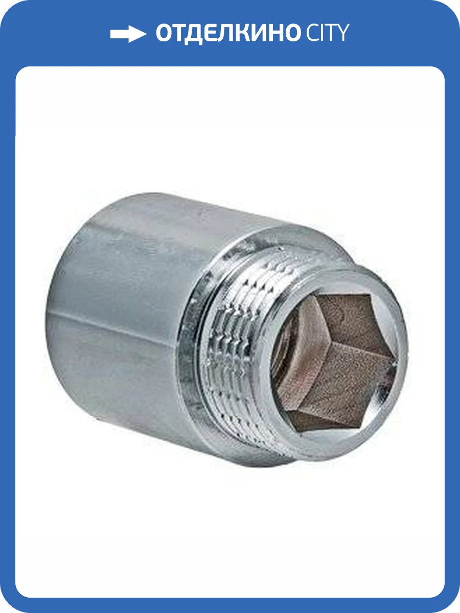 Удлинитель VALTEC хромированная латунь, 3/4 x 60 мм внутренняя-наружная резьба фото 2
