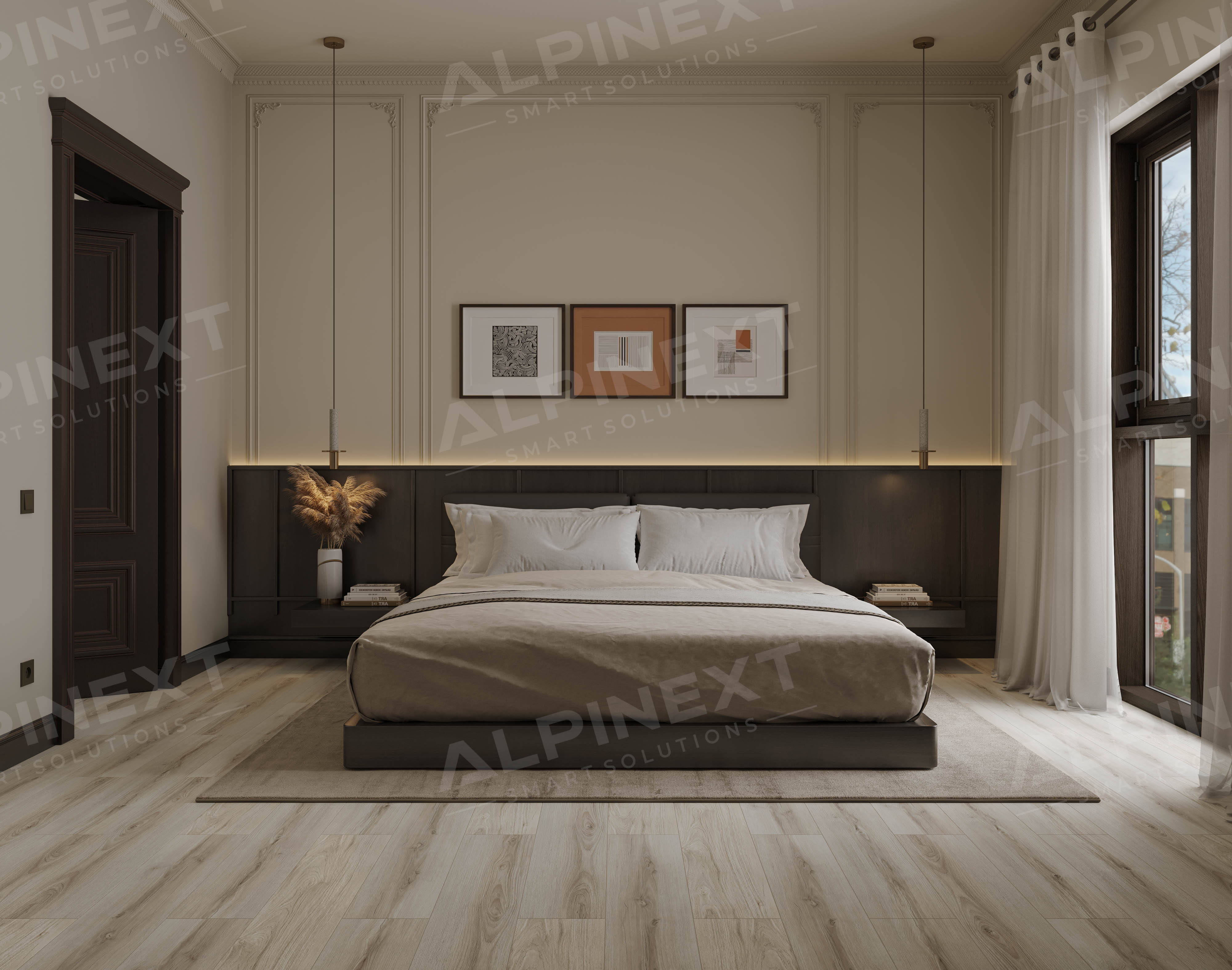 Ламинат Alpinext Quick Style 8/33 4V LF601-02 Ясень светлый 1218x198 фото 5