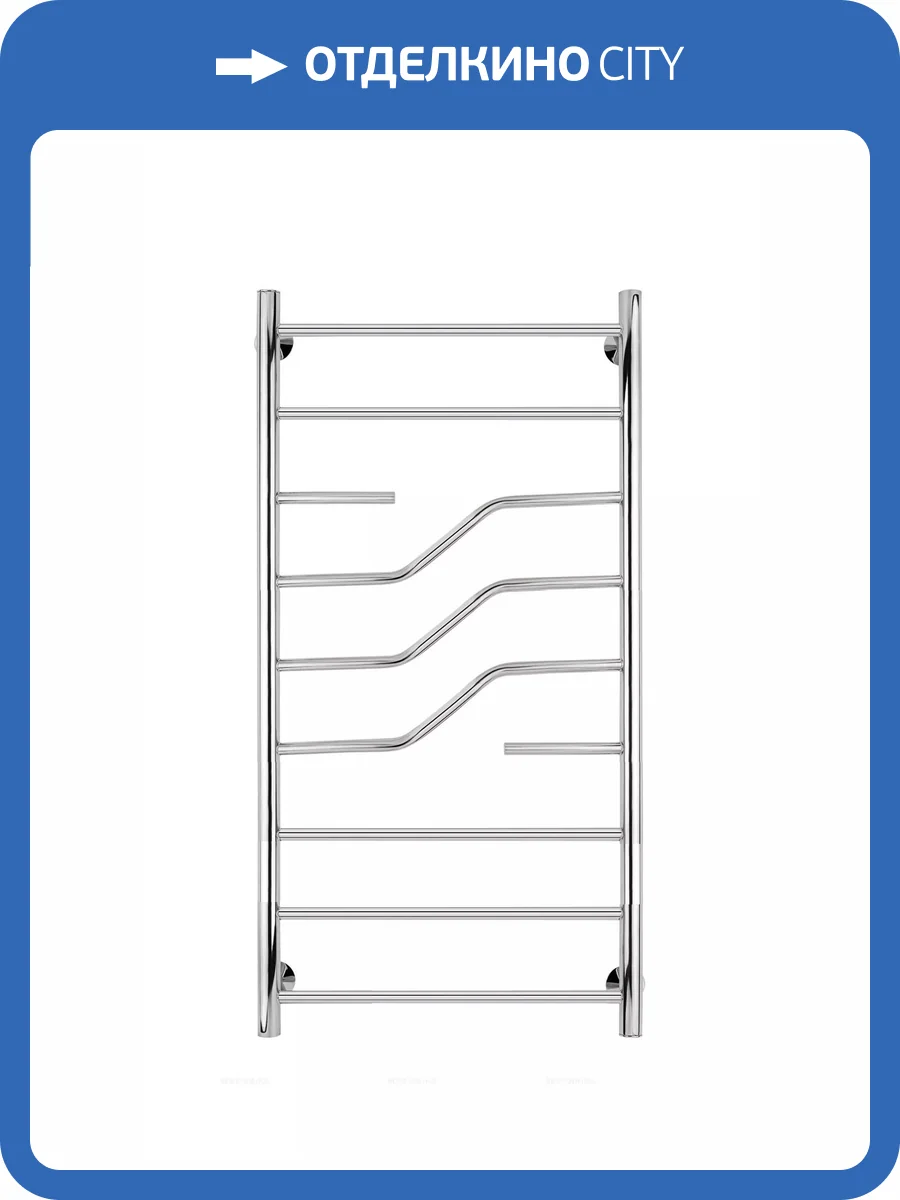 Полотенцесушитель водяной Secado Риволи 4603777448158 100x40, хром, с комплектом подключения фото 3