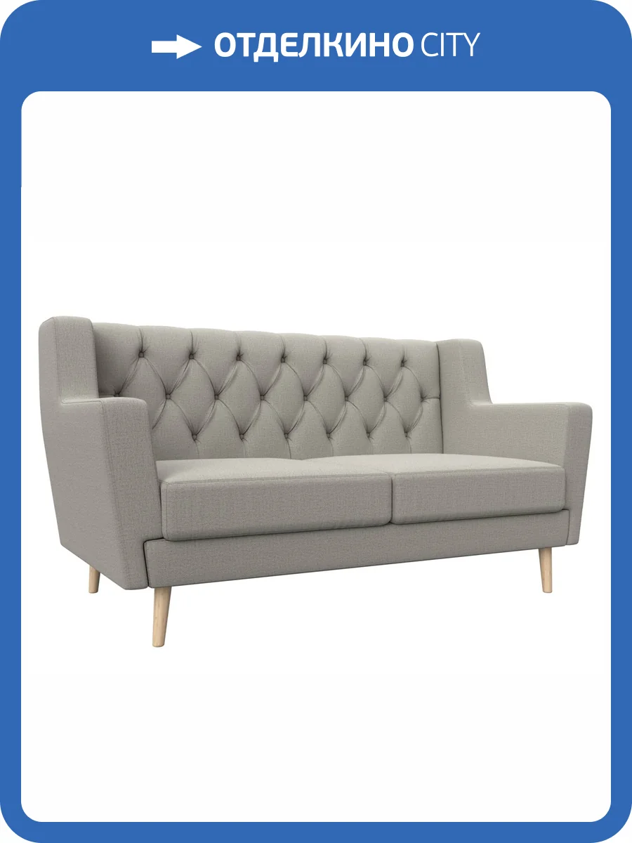 Кухонный прямой диван Лига Диванов Брайтон 2 Люкс 122446 амур бежевый фото 7