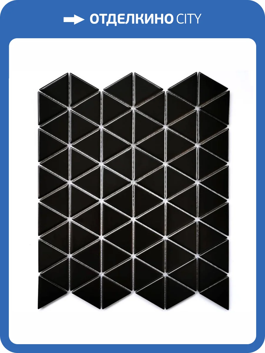 Мозаика Bonaparte Reno Black Matt (3.9x4.5) 25.2x29.1 фото 2