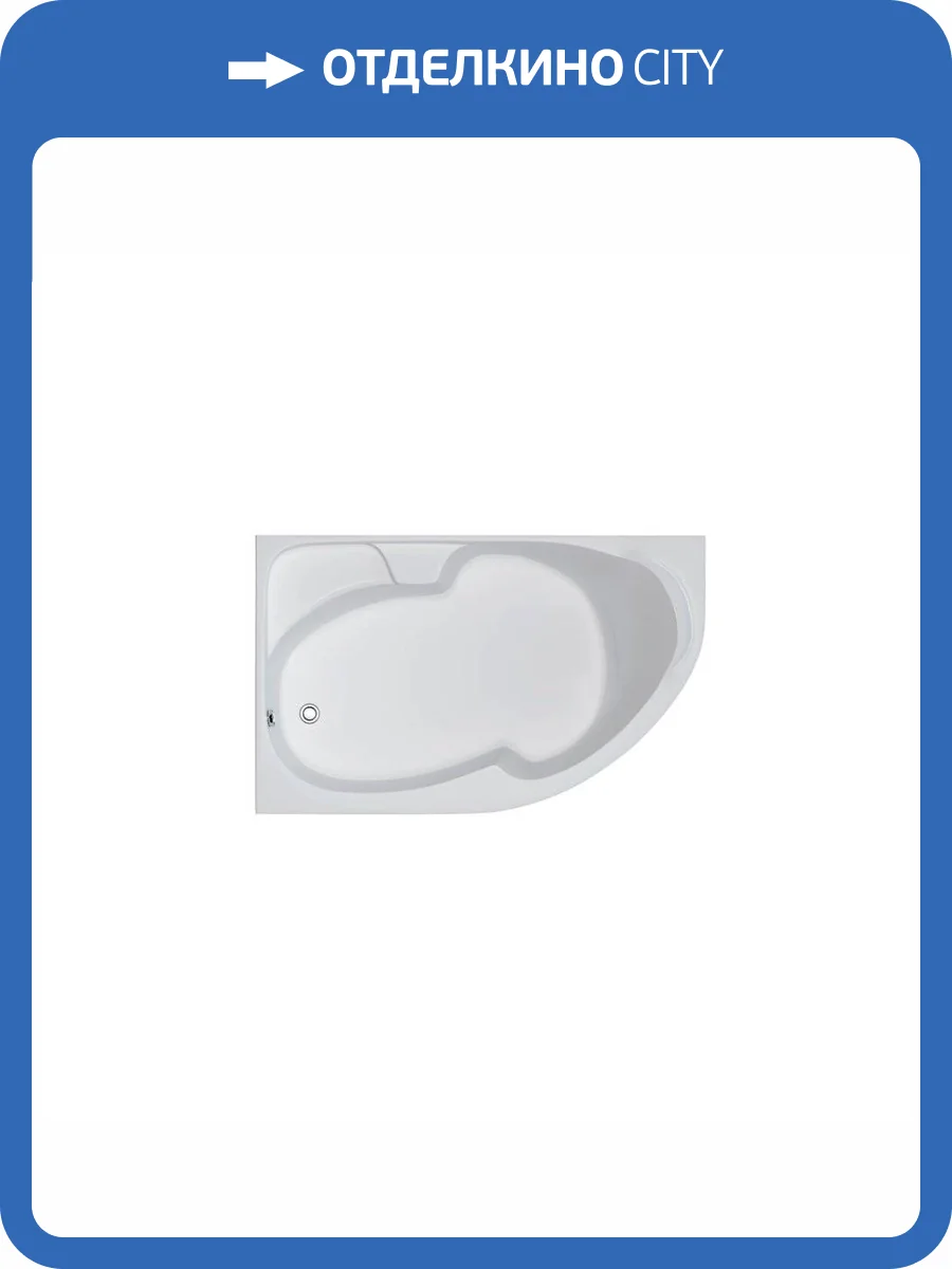 Акриловая ванна Creto Doris 150x90 левая, с каркасом фото 6