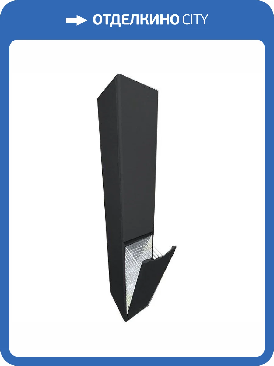 Колонна универсальная Style Line "Бергамо L" с корзиной, Люкс антискрейтч черный, PLUS фото 9