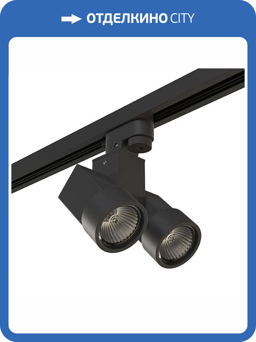 Светильник трековый Lightstar Illumo A1T051037 HP16X2 черный фото 2